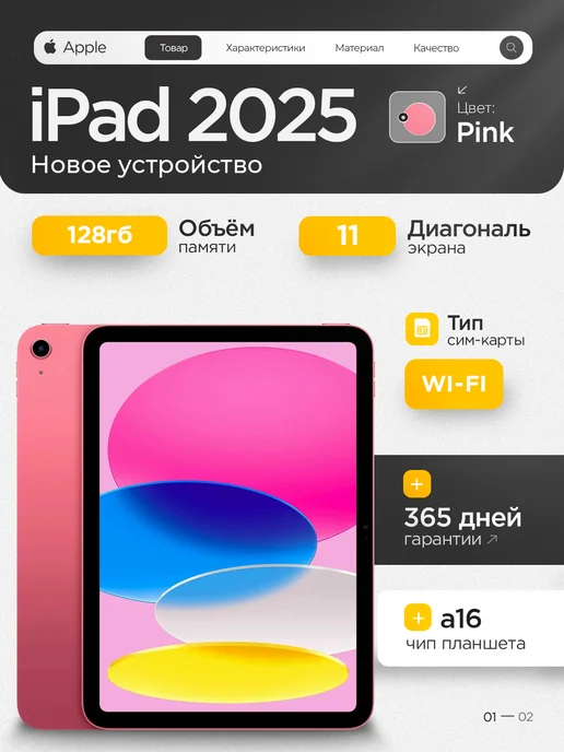 iPad 11 2025  128GB  WiFi  Pink